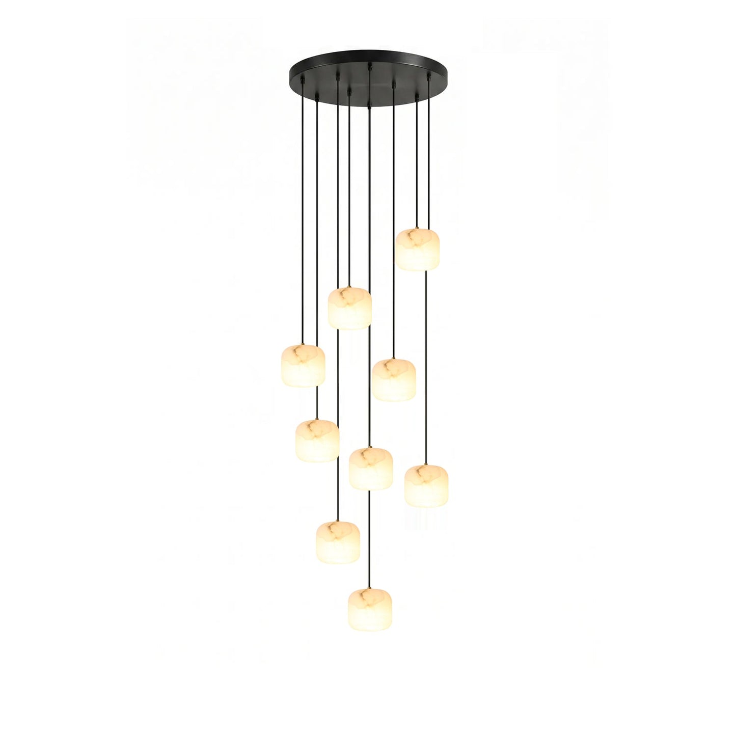 Alabaster Cluster Chandelier with Adjustable Brightness — lifestyle view
