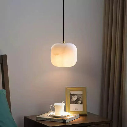 Alabaster Cluster Chandelier with Adjustable Brightness