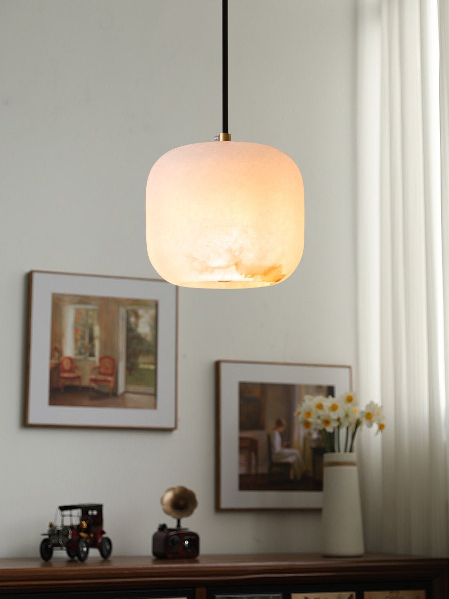 Alabaster Cluster Chandelier with Adjustable Brightness