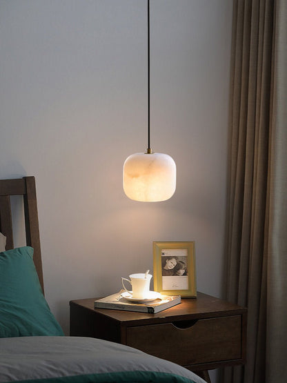 Alabaster Cluster Chandelier with Adjustable Brightness