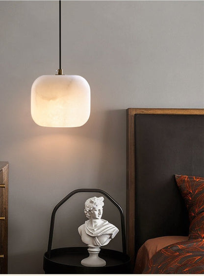 Alabaster Cluster Chandelier with Adjustable Brightness