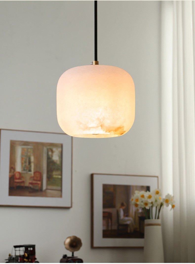 Alabaster Cluster Chandelier with Adjustable Brightness