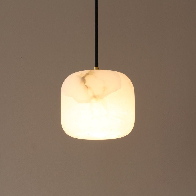 Alabaster Cluster Chandelier with Adjustable Brightness — front view