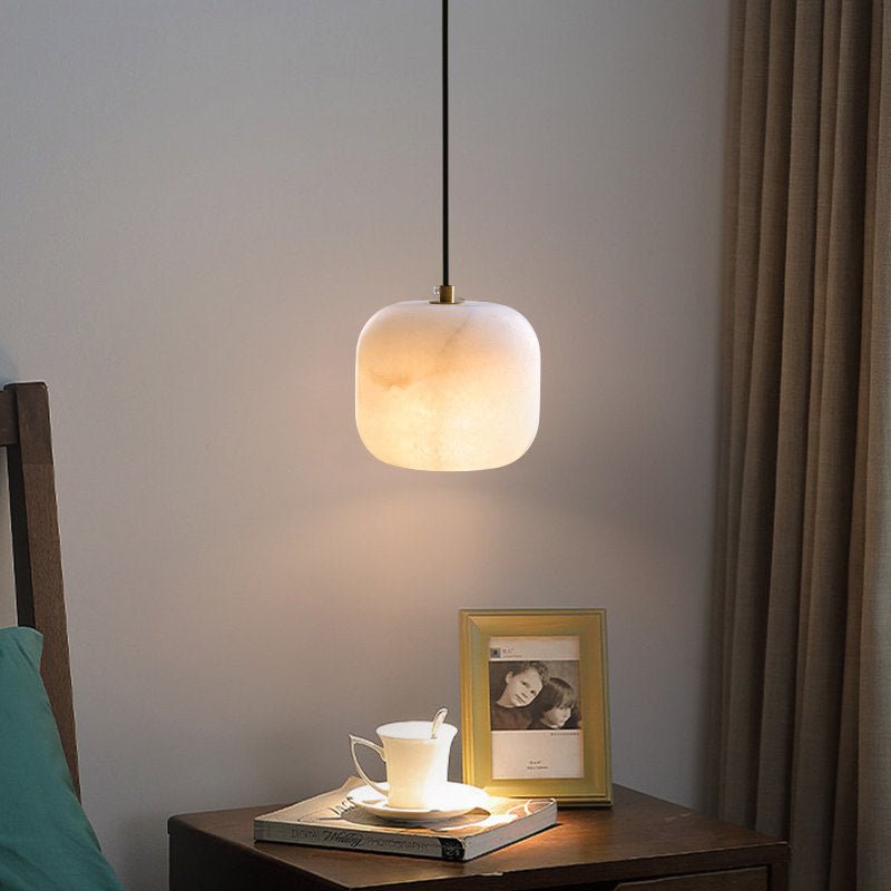 Alabaster Cluster Chandelier with Adjustable Brightness