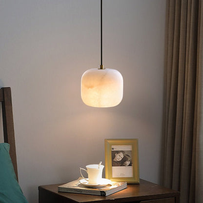 Alabaster Cluster Chandelier with Adjustable Brightness