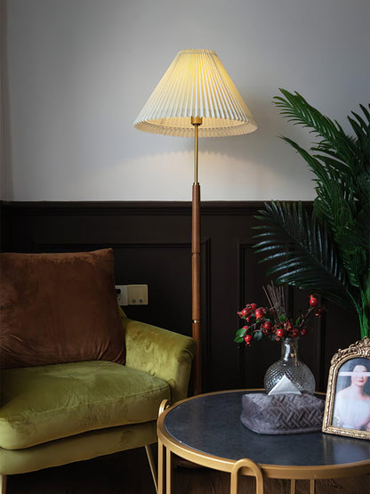 Pleated Floor Lamp with Adjustable Brightness