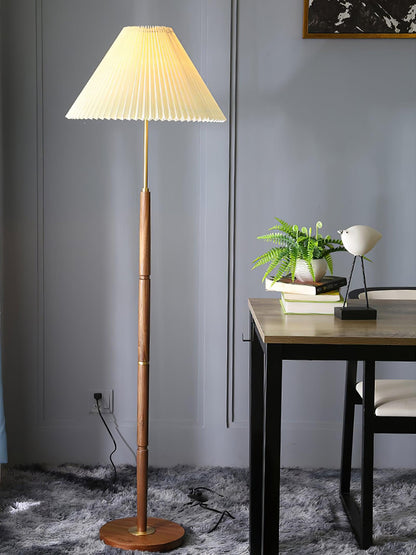 Pleated Floor Lamp with Adjustable Brightness