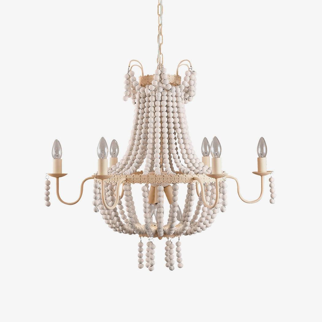 Modern Chandelier with Crystal Accents — front view