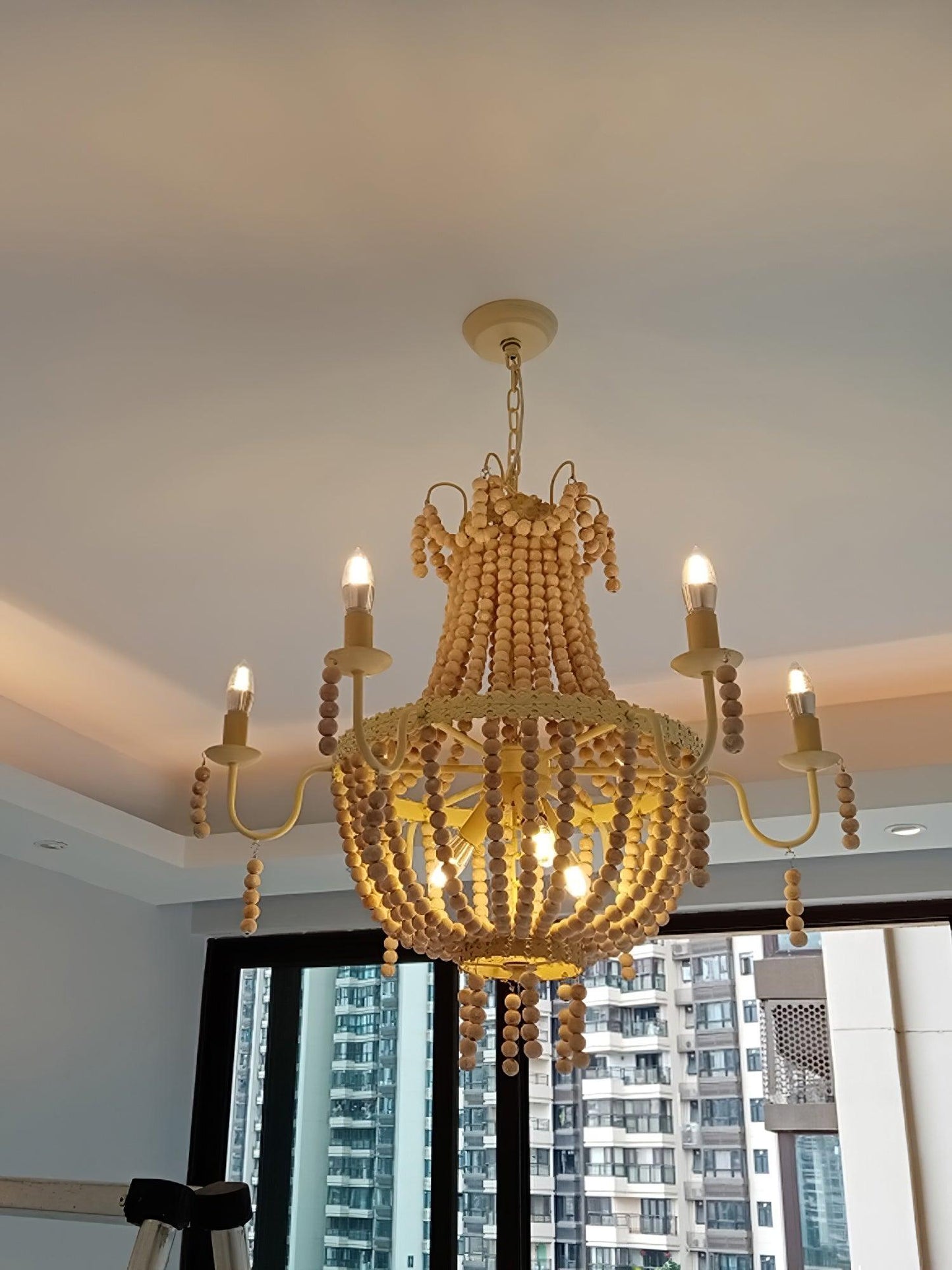 Modern Chandelier with Crystal Accents