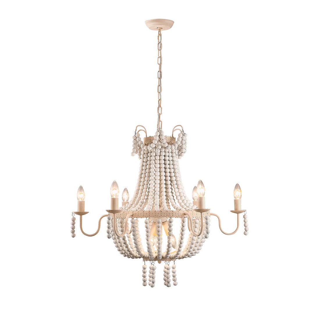 Modern Chandelier with Crystal Accents — front view