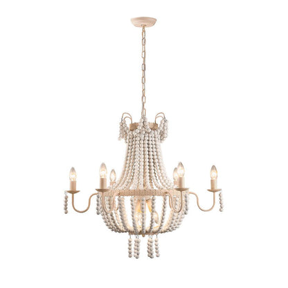 Modern Chandelier with Crystal Accents — front view