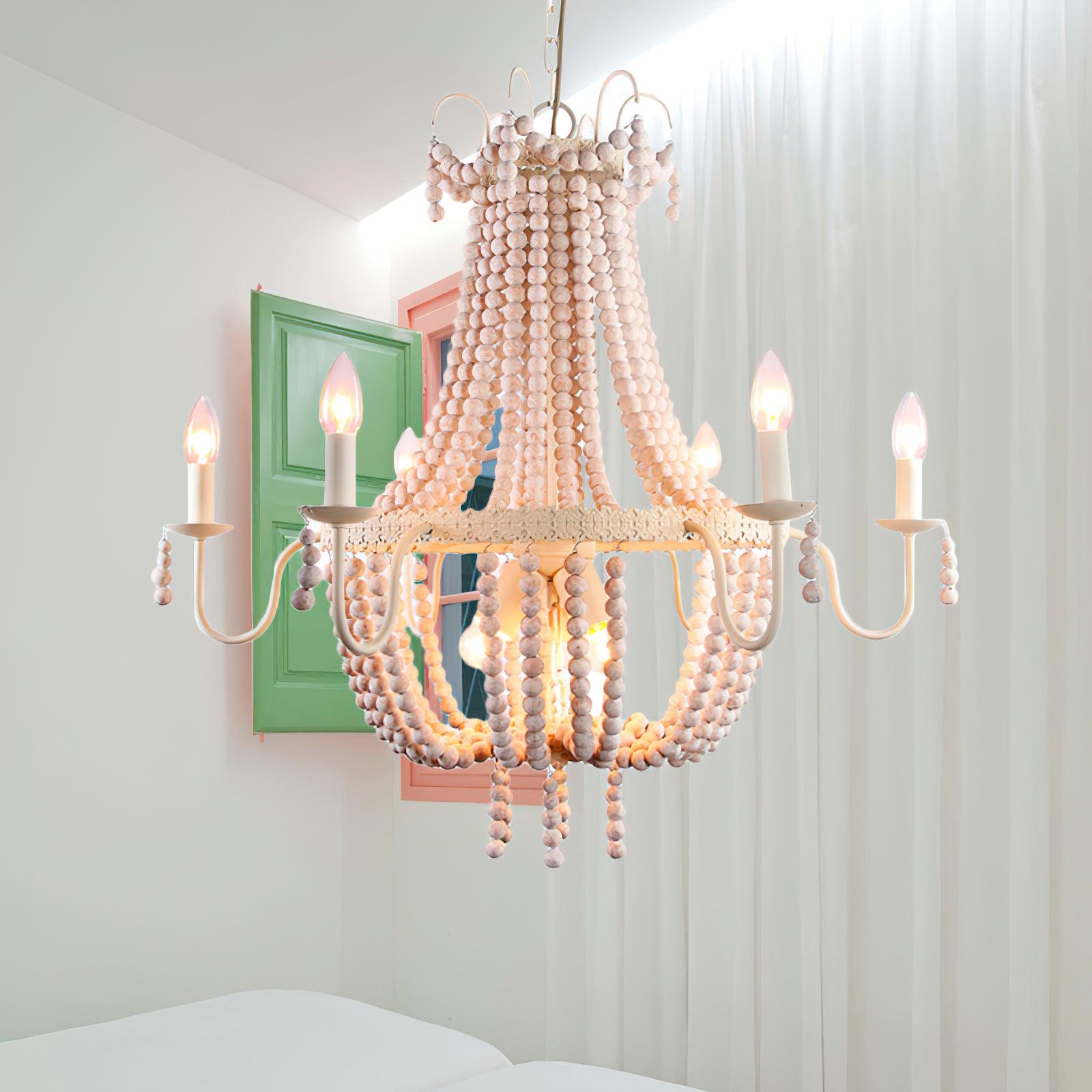Modern Chandelier with Crystal Accents — lifestyle view