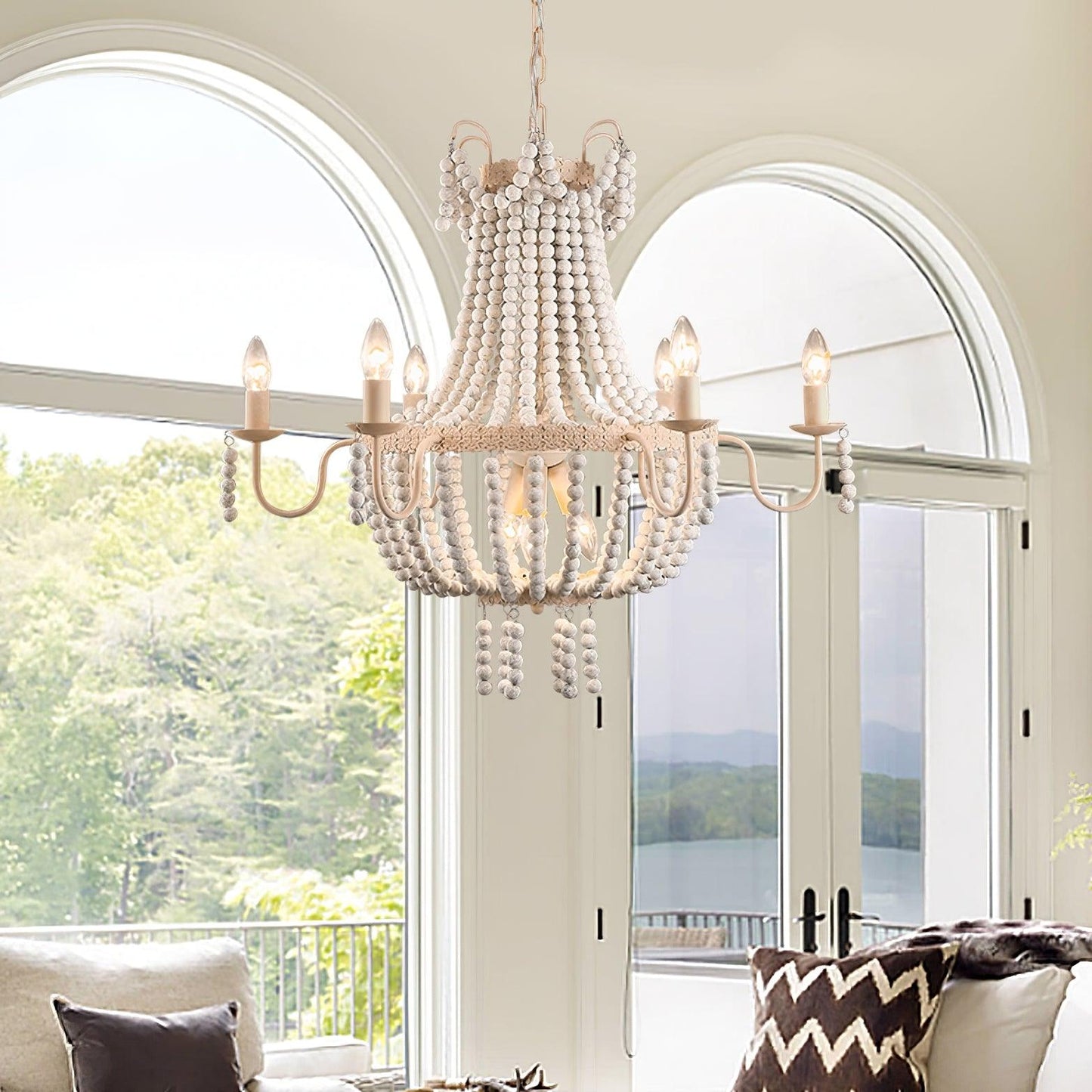 Modern Chandelier with Crystal Accents
