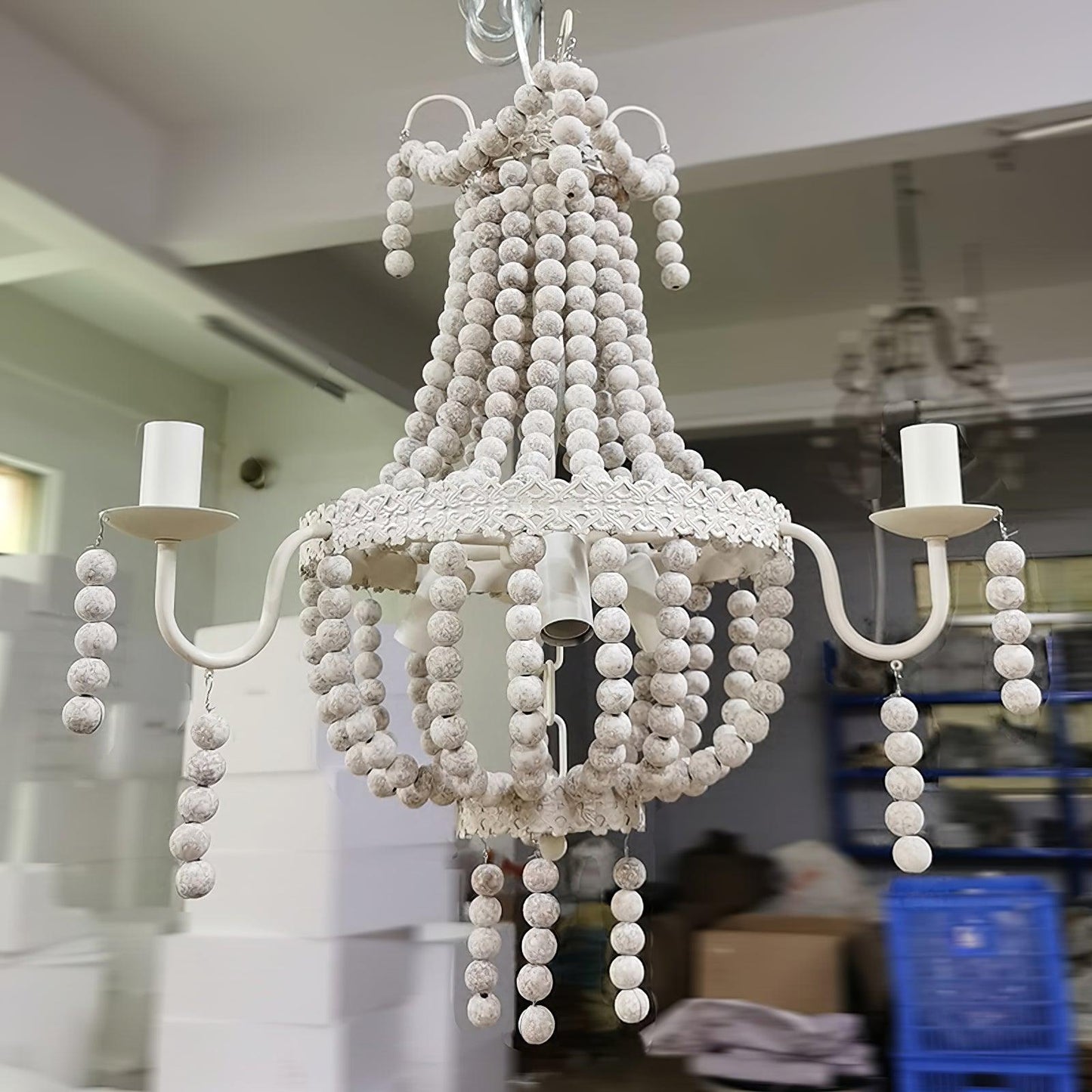 Modern Chandelier with Crystal Accents