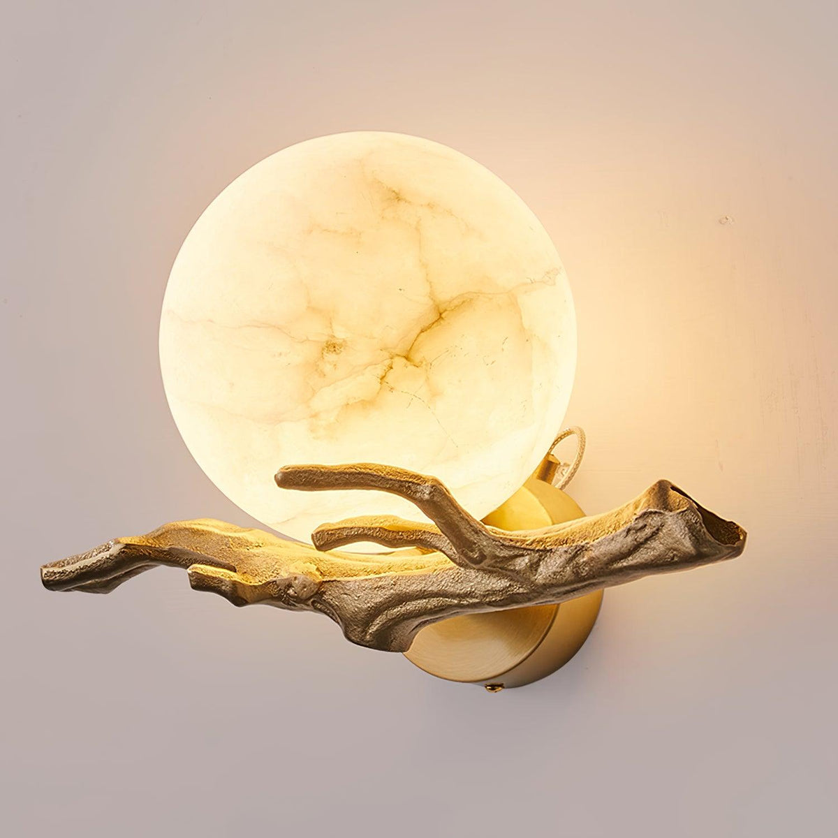 Retro Twig Wall Lamp, Adjustable Light Direction — front view
