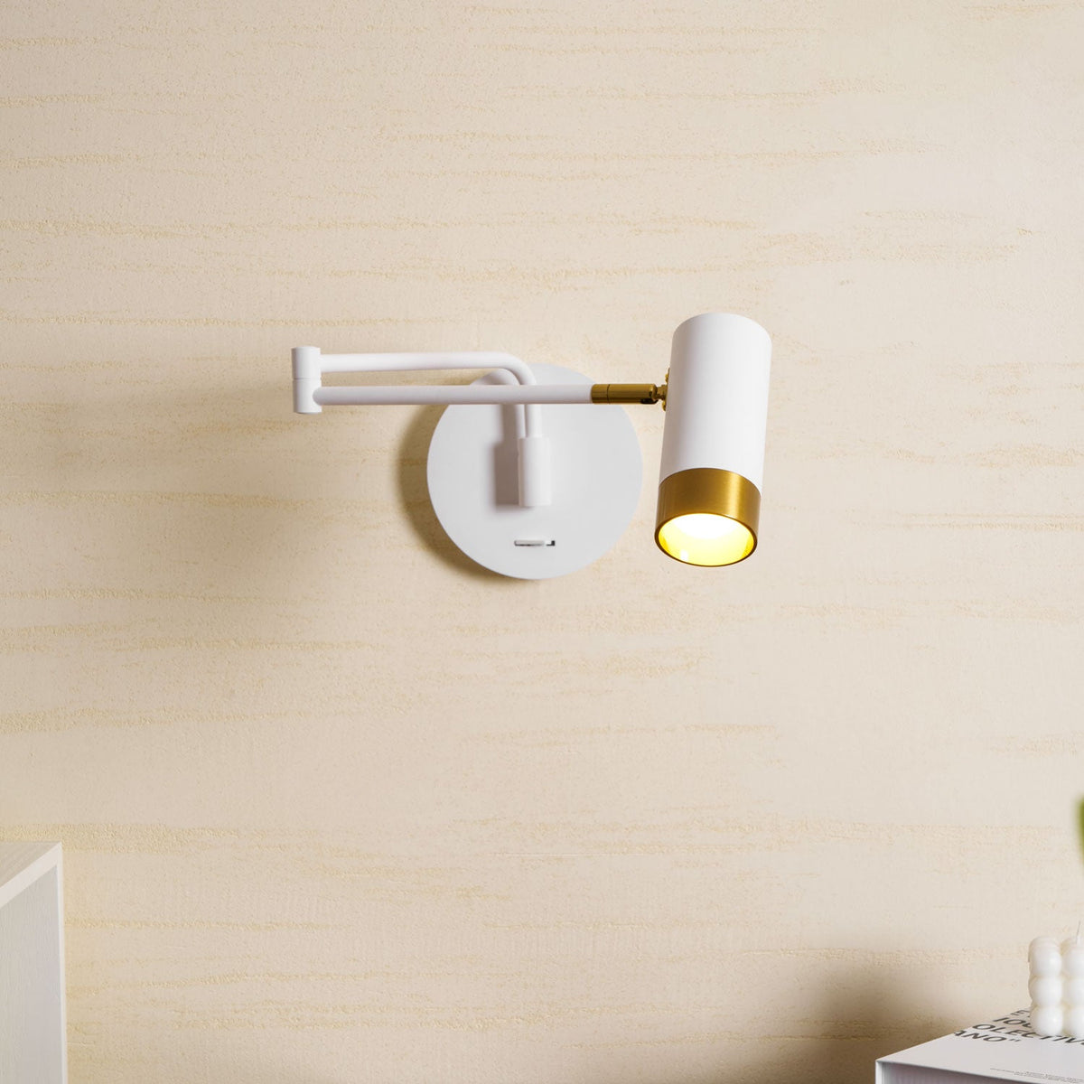 Ridge Arm Wall Lamp with Adjustable Angle
