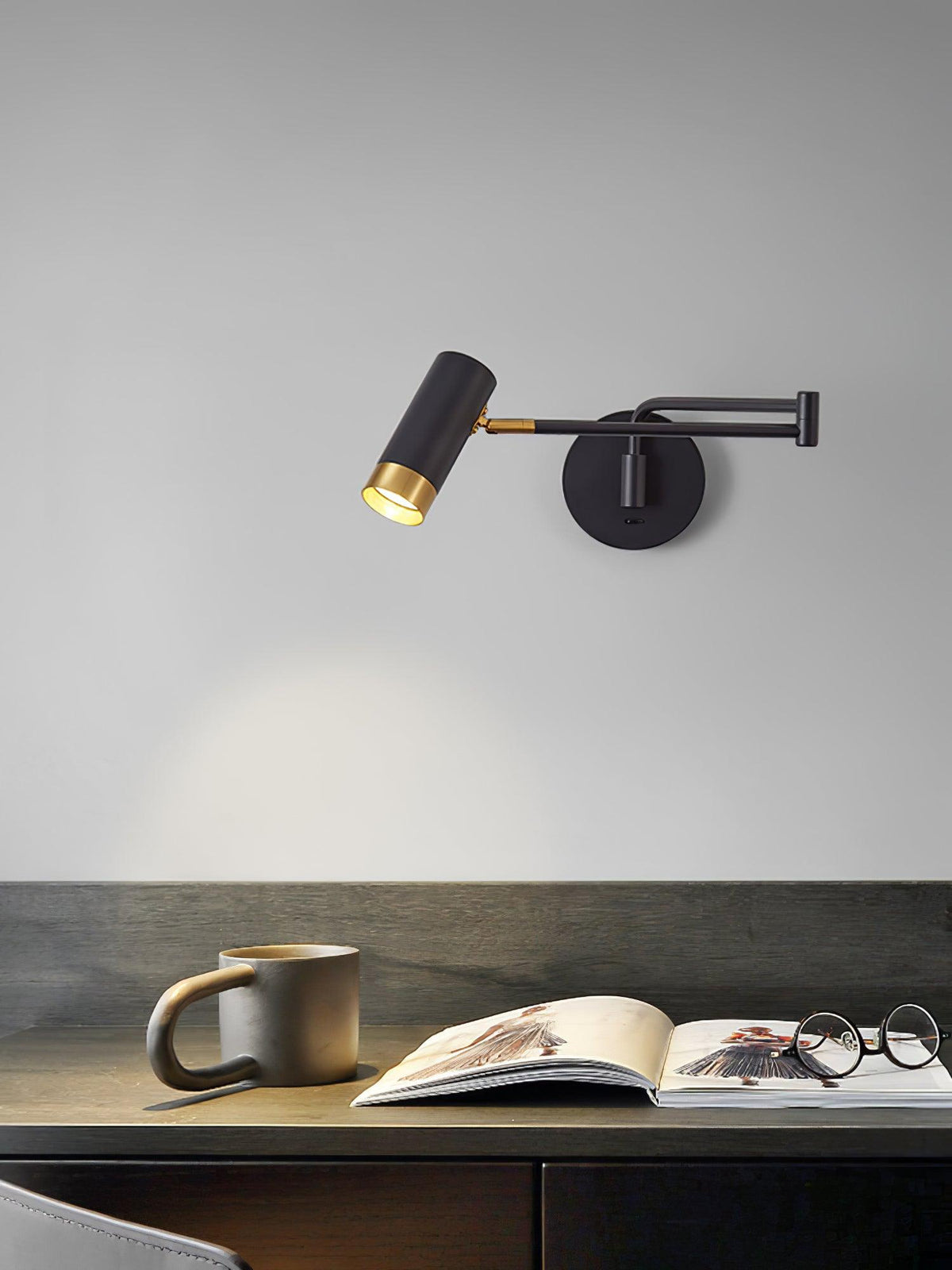 Ridge Arm Wall Lamp with Adjustable Angle