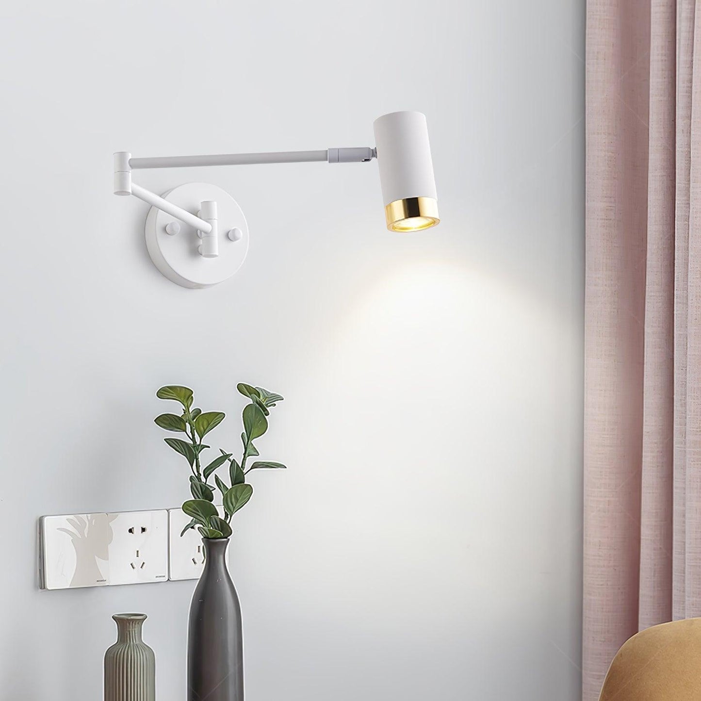 Ridge Arm Wall Lamp with Adjustable Angle
