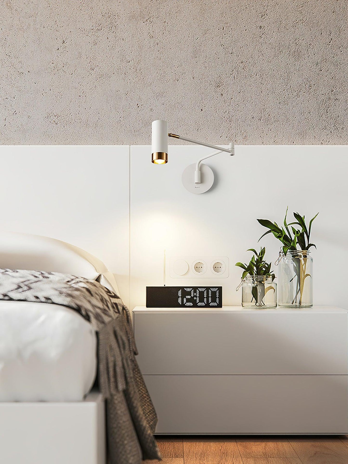 Ridge Arm Wall Lamp with Adjustable Angle