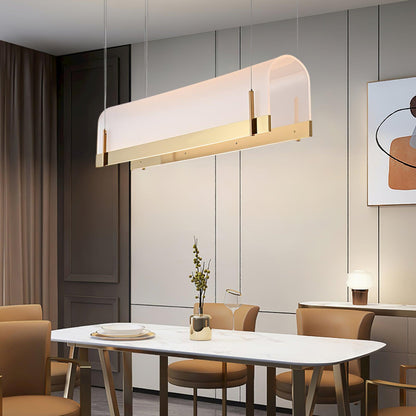 Round Arched Chandelier with Metal Frame