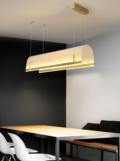 Round Arched Chandelier with Metal Frame