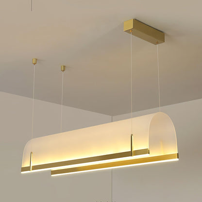 Round Arched Chandelier with Metal Frame