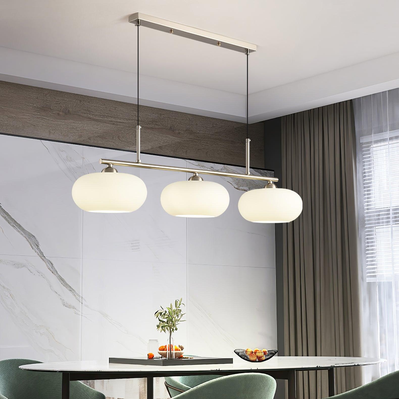 Sculptural Pendant Light with Adjustable Brightness — side view