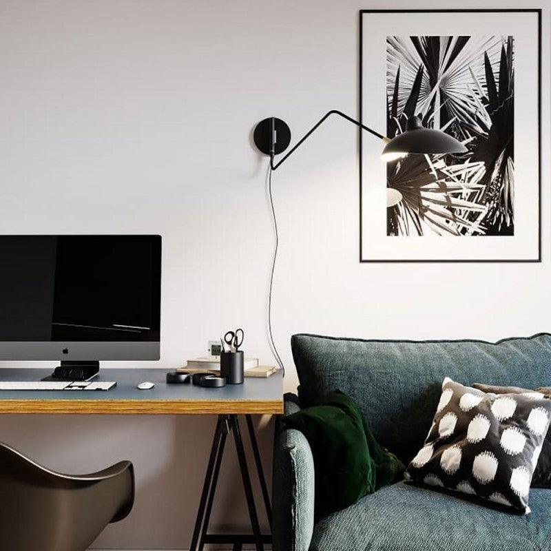 Adjustable Arm Wall Sconce, Energy-Efficient LED