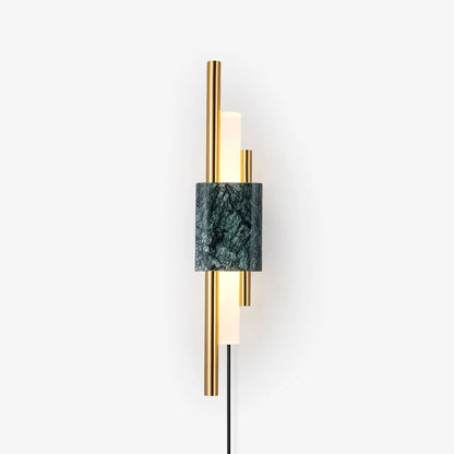 Marble Plug-In Wall Light, Energy Efficient — front view