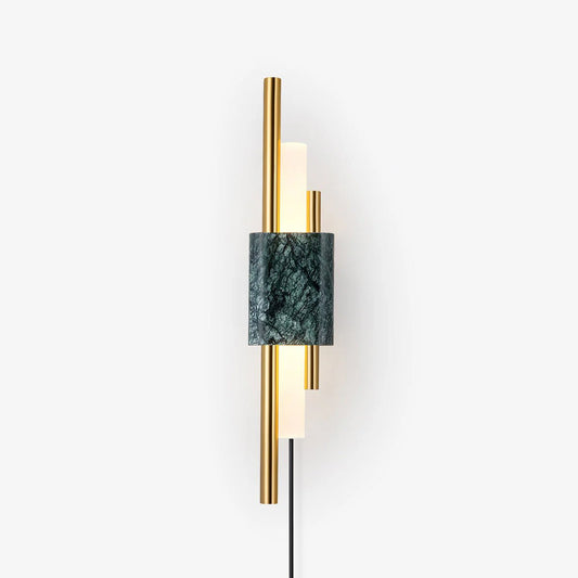 Marble Plug-In Wall Light, Energy Efficient — front view