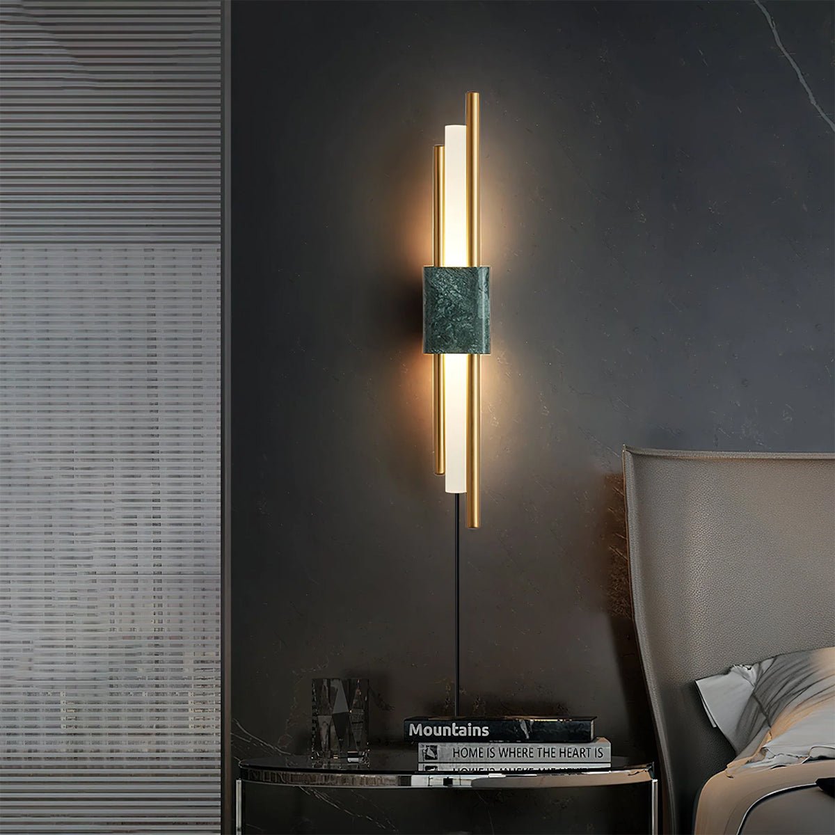 Marble Plug-In Wall Light, Energy Efficient — alternate angle