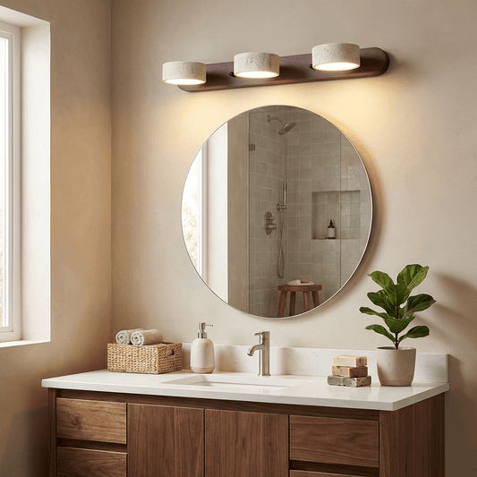 Travertine Wall Light, Multi-Light Design — side view