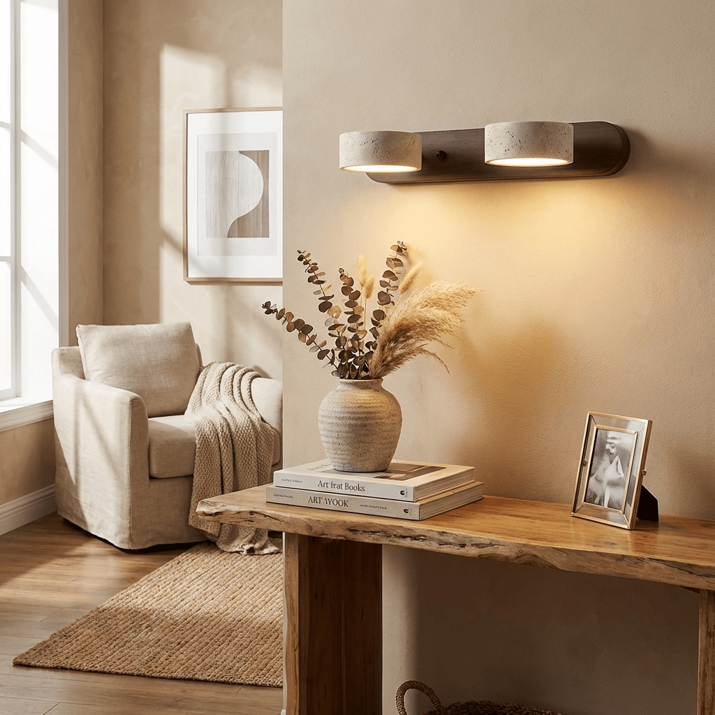 Travertine Duo Rechargeable Wall Light