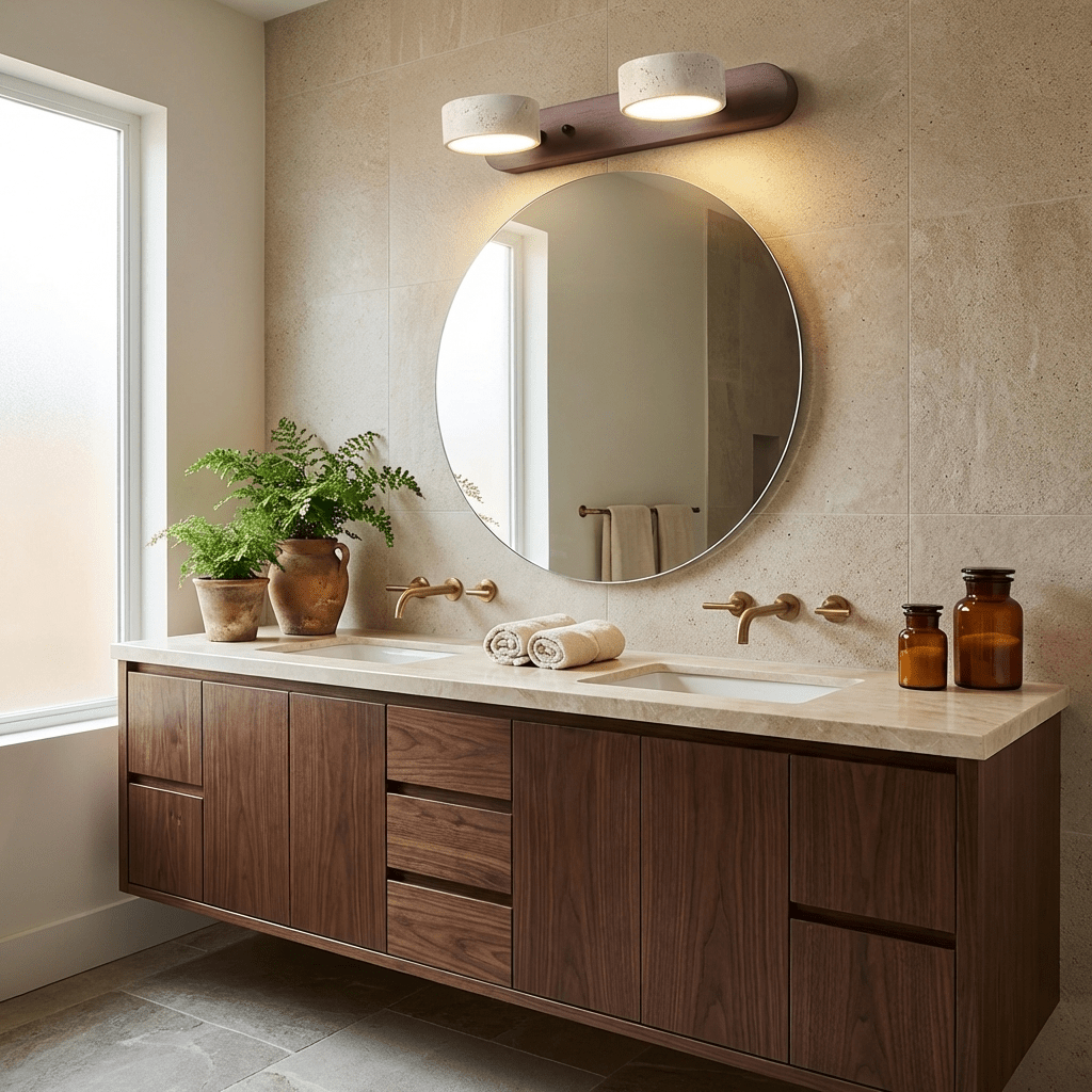 Travertine Duo Rechargeable Wall Light