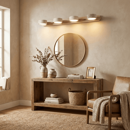 Travertine Wall Light, Multi-Light Design — alternate angle
