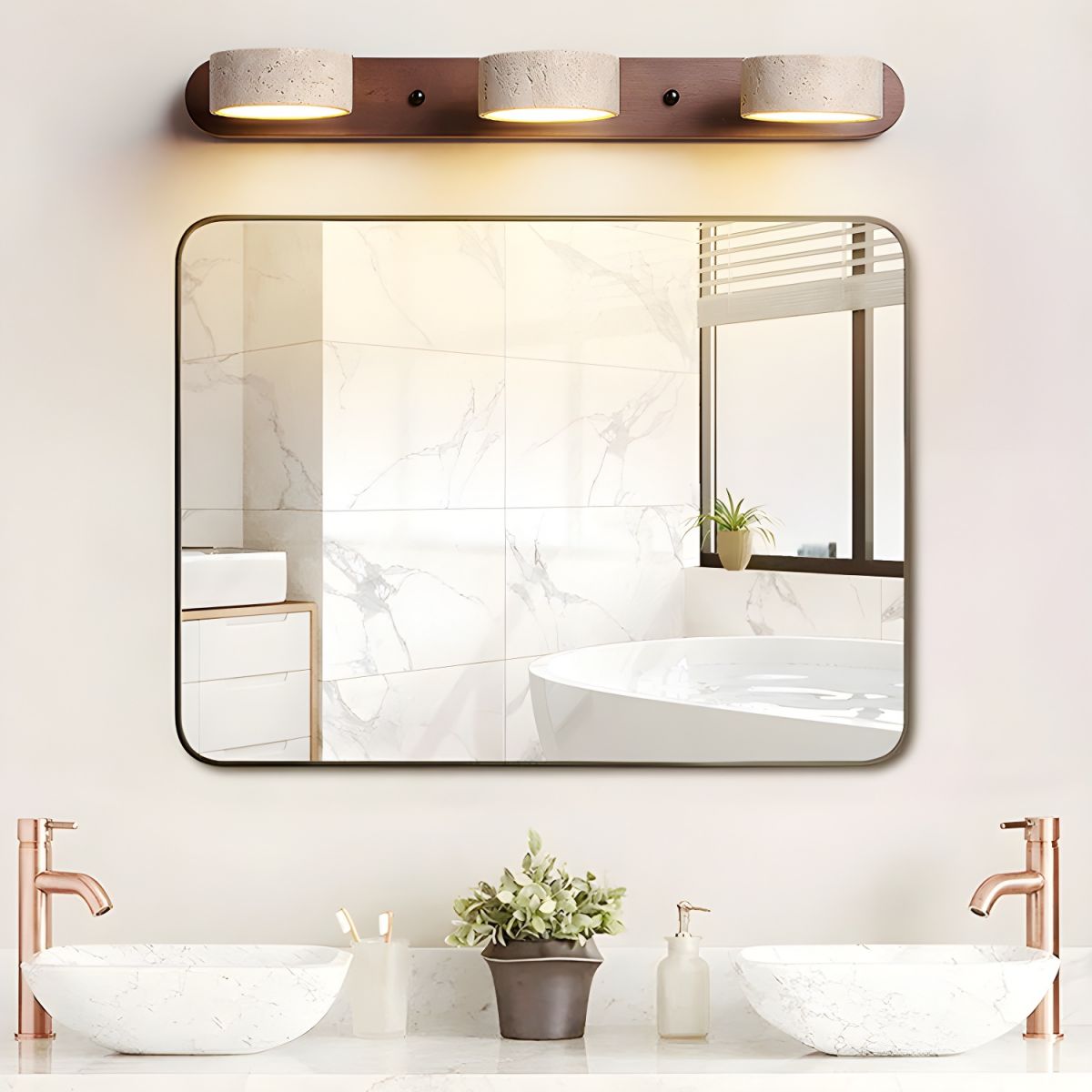 Travertine Wall Light, Multi-Light Design