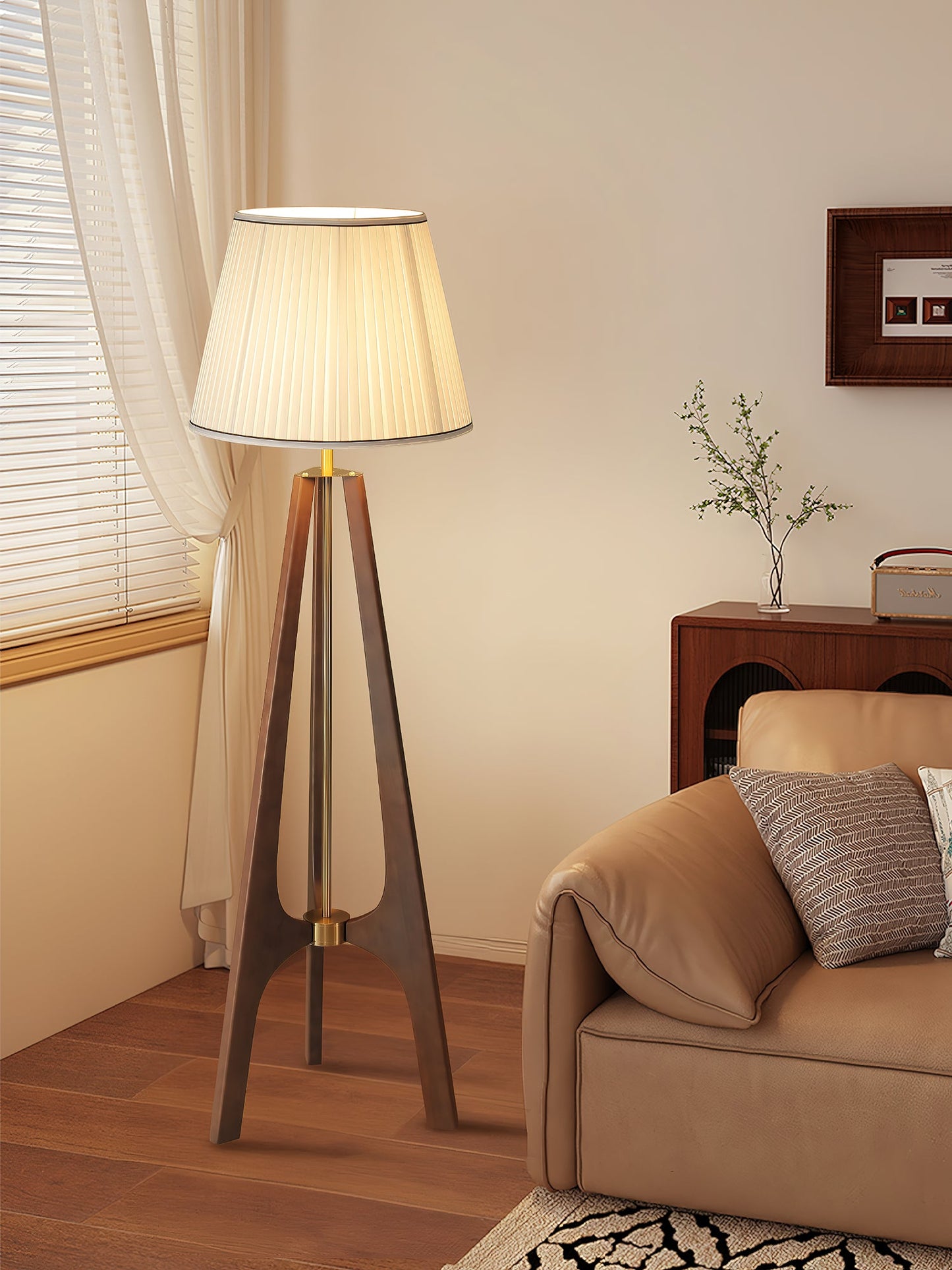 Tripod Floor Lamp, Soft Warm Light