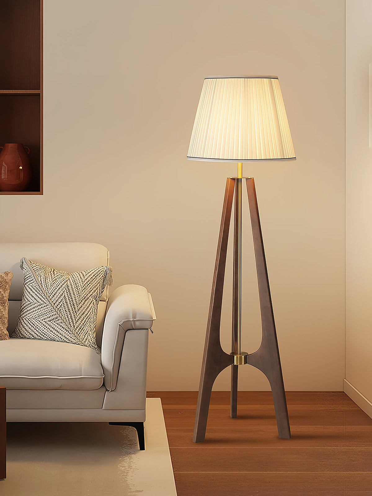 Tripod Floor Lamp, Soft Warm Light