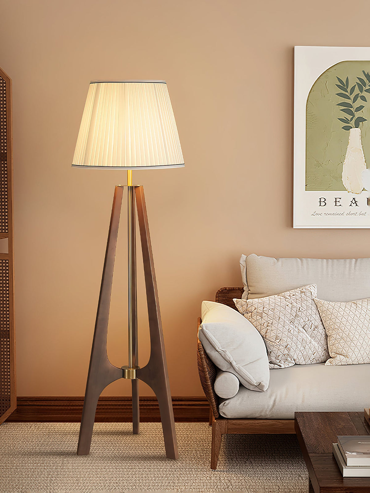 Tripod Floor Lamp, Soft Warm Light