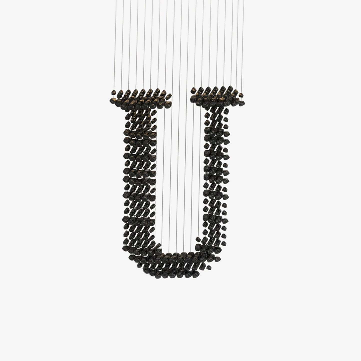 Charcoal Chandelier, Adjustable Brightness — side view