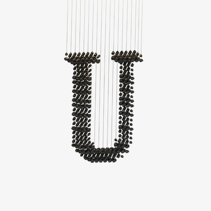 Charcoal Chandelier, Adjustable Brightness — side view