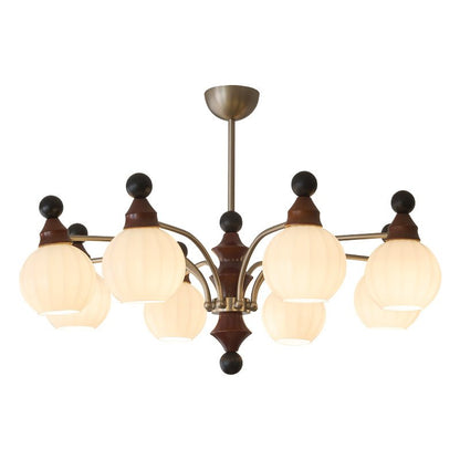 Walnut Chandelier with Adjustable Height — detail view