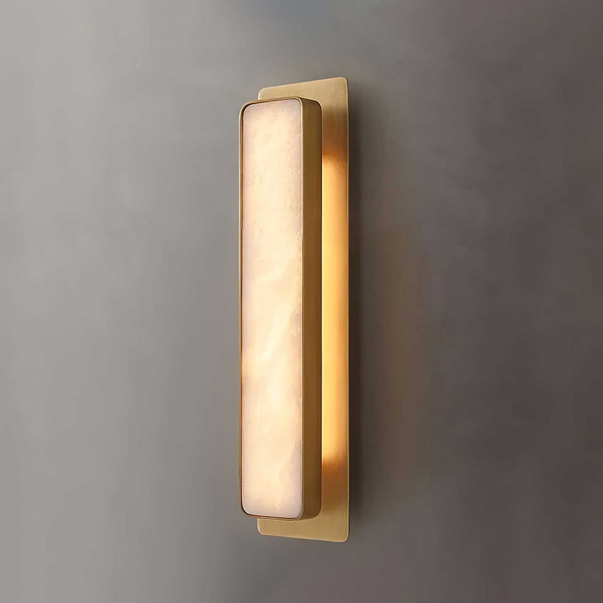 Alabaster Wall Light with Soft Ambient Glow — front view