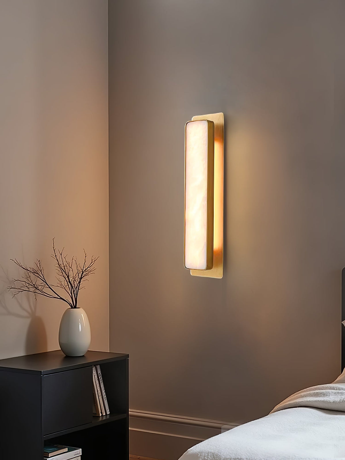 Alabaster Wall Light with Soft Ambient Glow
