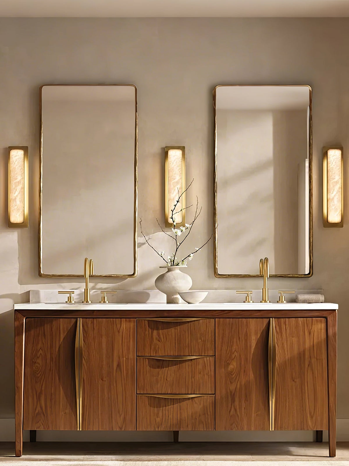 Alabaster Wall Light with Soft Ambient Glow