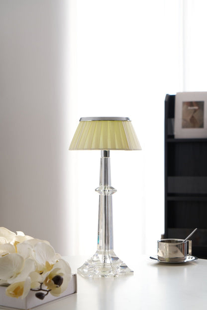 Chrome & Glass Table Lamp with Adjustable Brightness
