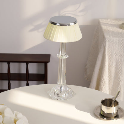 Chrome & Glass Table Lamp with Adjustable Brightness