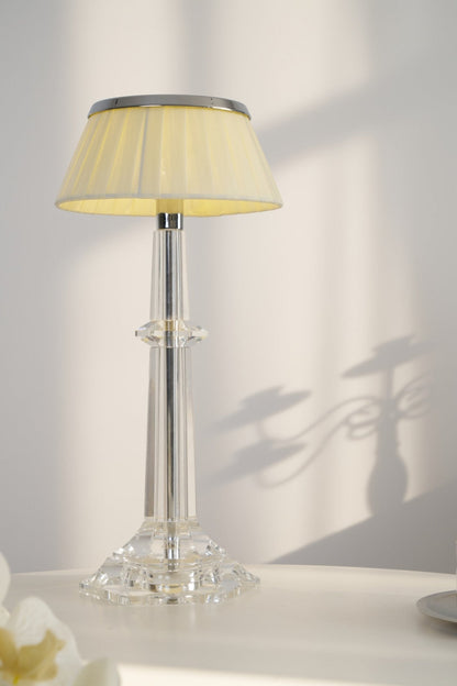 Chrome & Glass Table Lamp with Adjustable Brightness