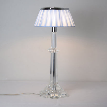 Chrome & Glass Table Lamp with Adjustable Brightness