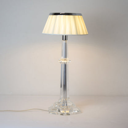 Chrome & Glass Table Lamp with Adjustable Brightness